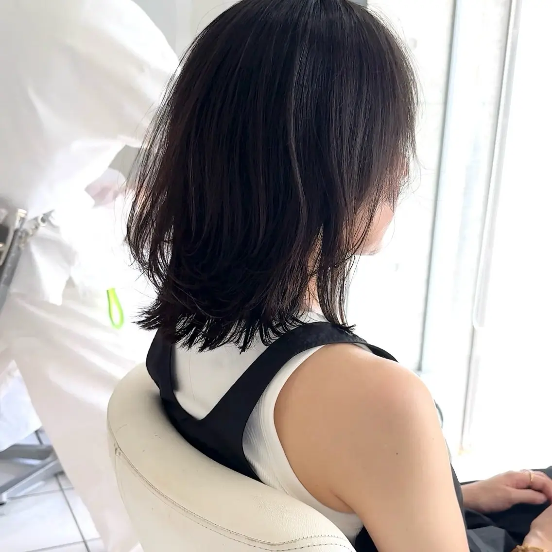ミディアム カラー ボブレイヤー ボブ レイヤーカット 畔上 尚也のヘアスタイル