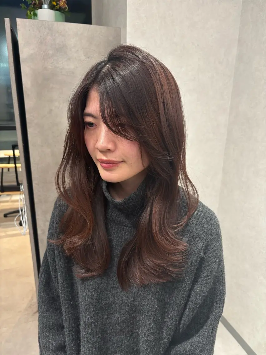 ロング 結べるレイヤーカット /カラー/あさかのヘアスタイル