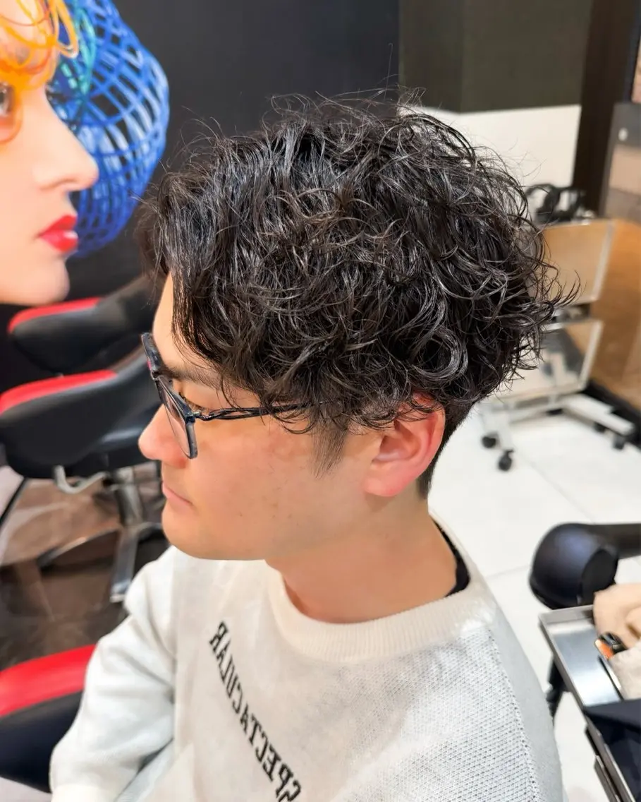 パーマ メンズ メンズパーマ カット パーマ レディースモデル募集 無料/田中海斗のヘアスタイル