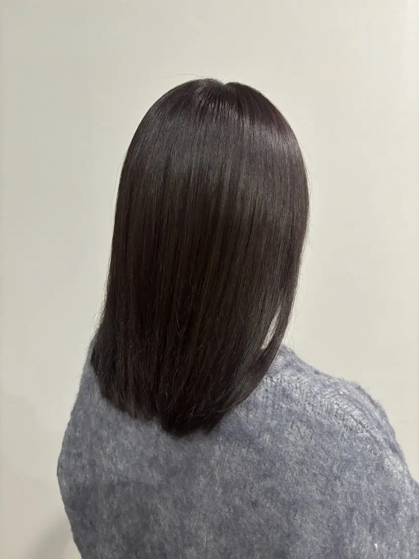 ミディアム カラー ベージュカラー yumena Rimのヘアスタイル