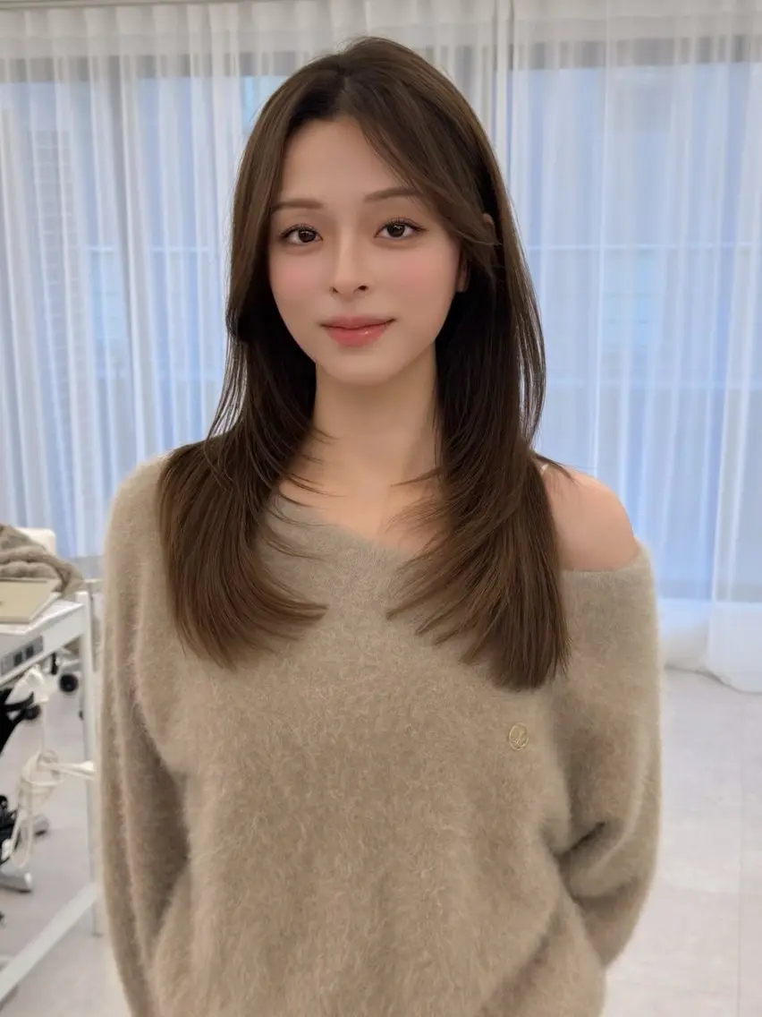 セミロング カラー ヘアアレンジ カット ヘアカラー トリートメント 顔周り&ミディアム 特化/池袋/kokiのヘアスタイル