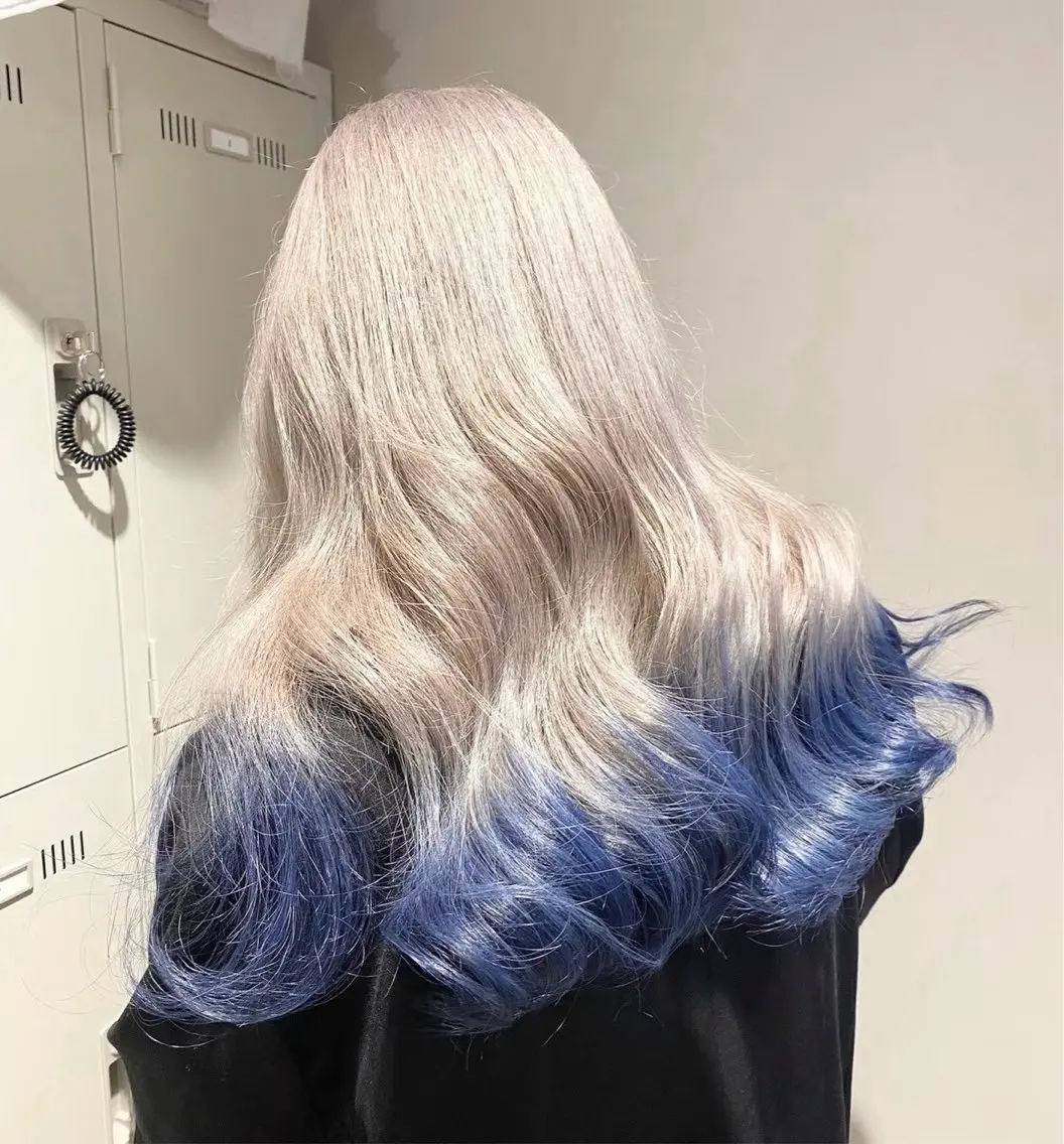 ロング カラー ヘアアレンジ ヘアカラー トリートメント ウルフカット×ハイ トーン職人🤍ゆうひのヘアスタイル