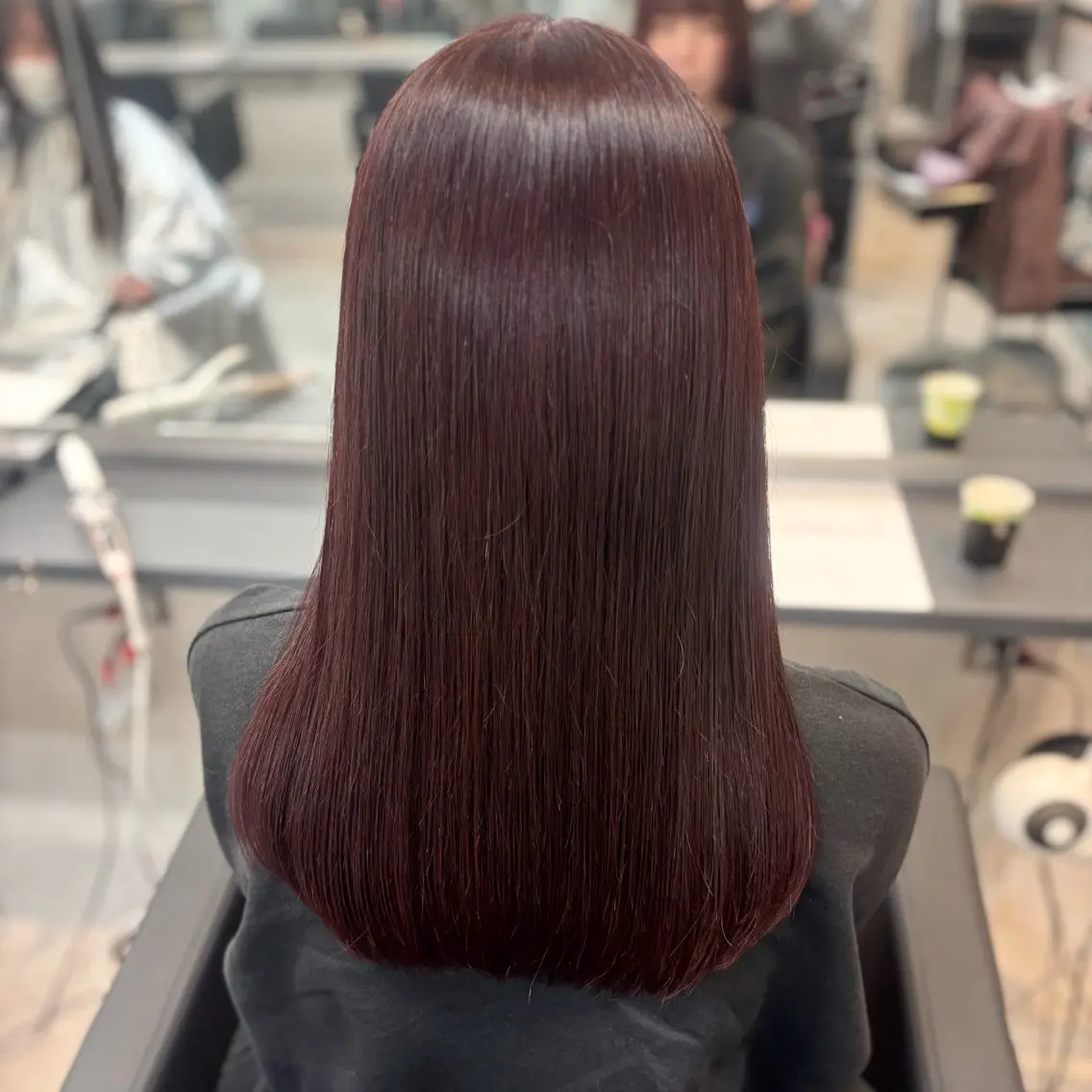 セミロング カラー ピンクカラー カット ヘアカラー 🍓チサト🍨/仙台 /レイヤー🪽‪🤍のヘアスタイル