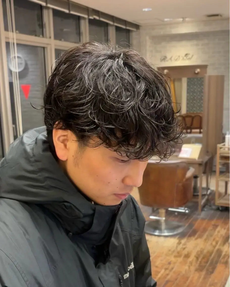 パーマ メンズ カット パーマ 【メンズ特化美容師】 RYO／梅田のヘアスタイル