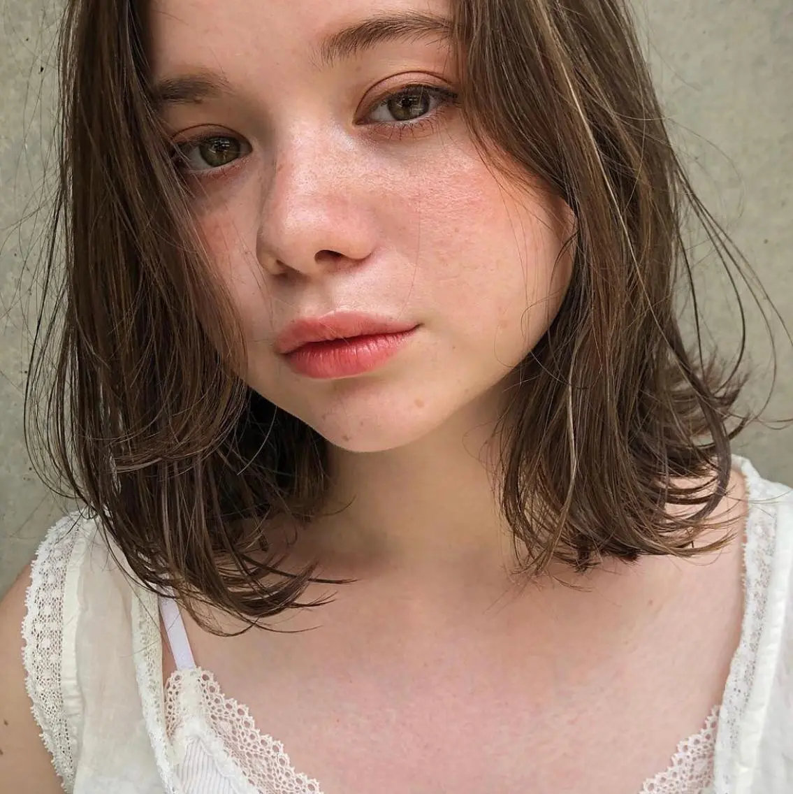 カラー カット ヘアカラー トリートメント ボブ♡柔らかいカラー 實松栞理のヘアスタイル