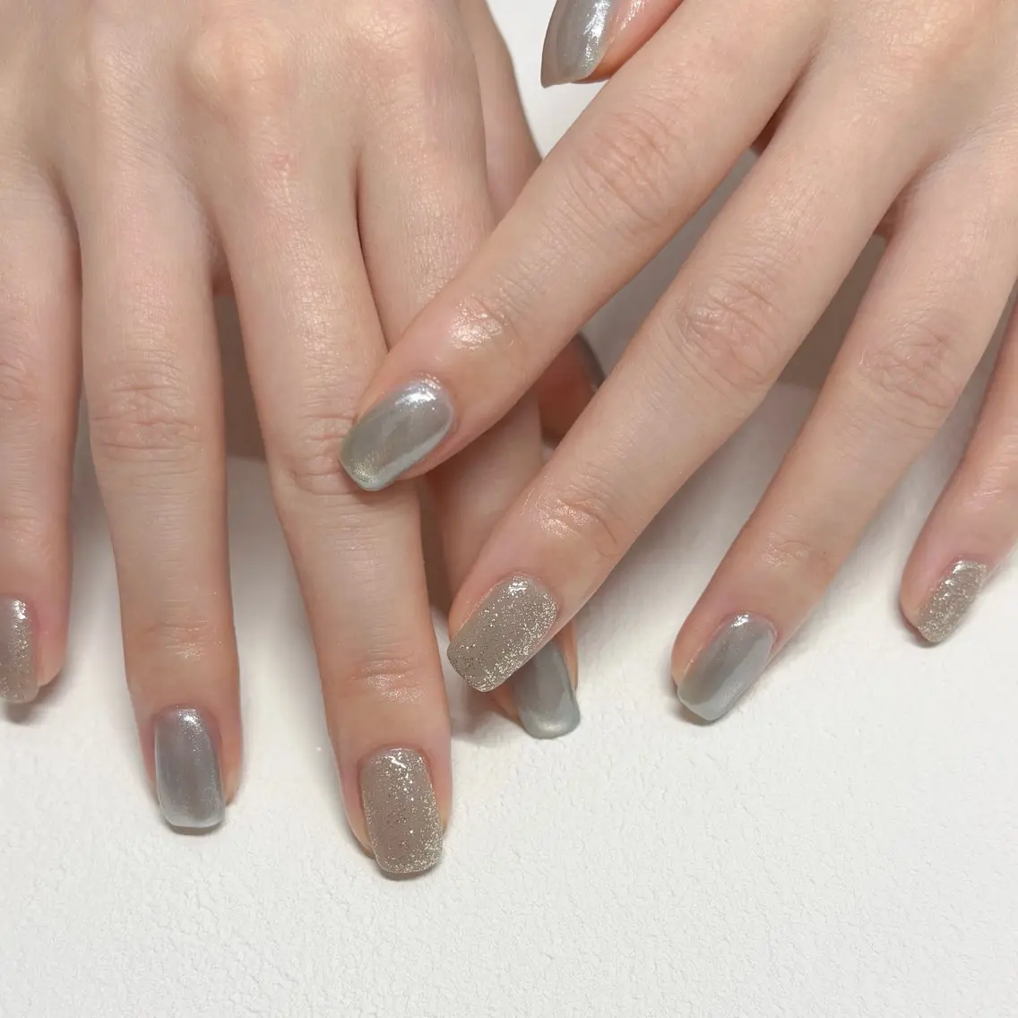 ネイル 氷ネイル・うるうるネイル マグネットネイル moeko nailのネイルデザイン