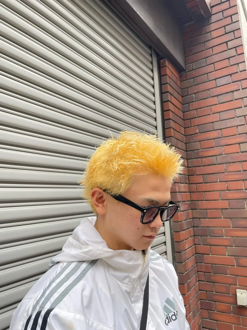 ショート カラー メンズ スパイキーショート ショートヘア 大曽根/パーマ / ryo🐉のヘアスタイル