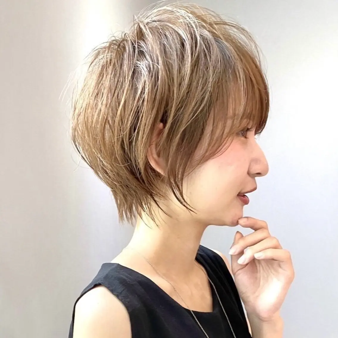 ショート カラー ショートボブ ボブ 似合わせカット ショートヘア 小顔カット ⭐️銀座/ショート/ 艶カラー/りょうがのヘアスタイル