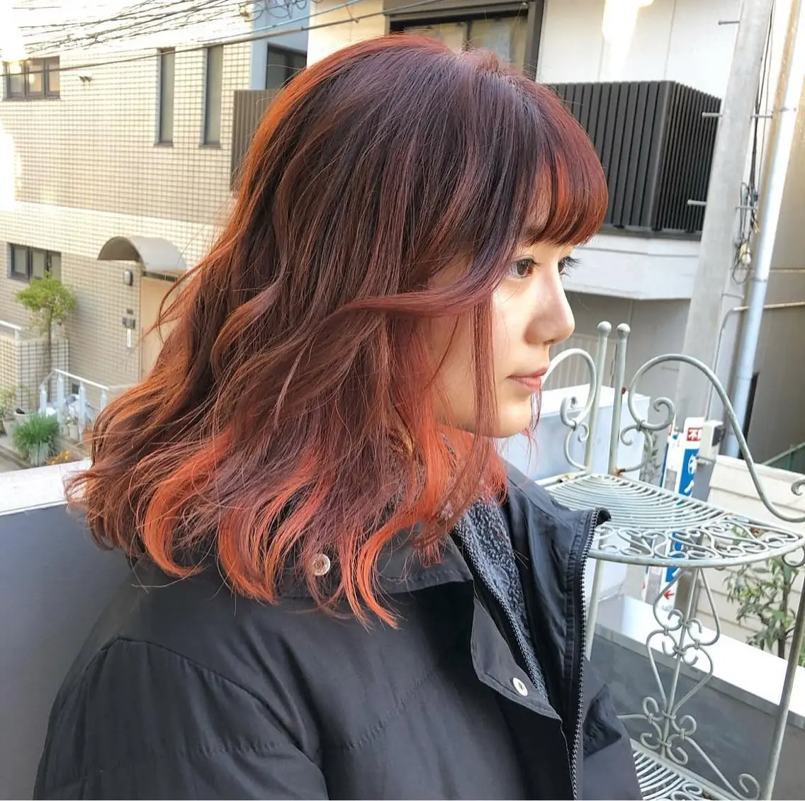 ミディアム カラー happy  man 🌸クロスパーマ🌸のヘアスタイル