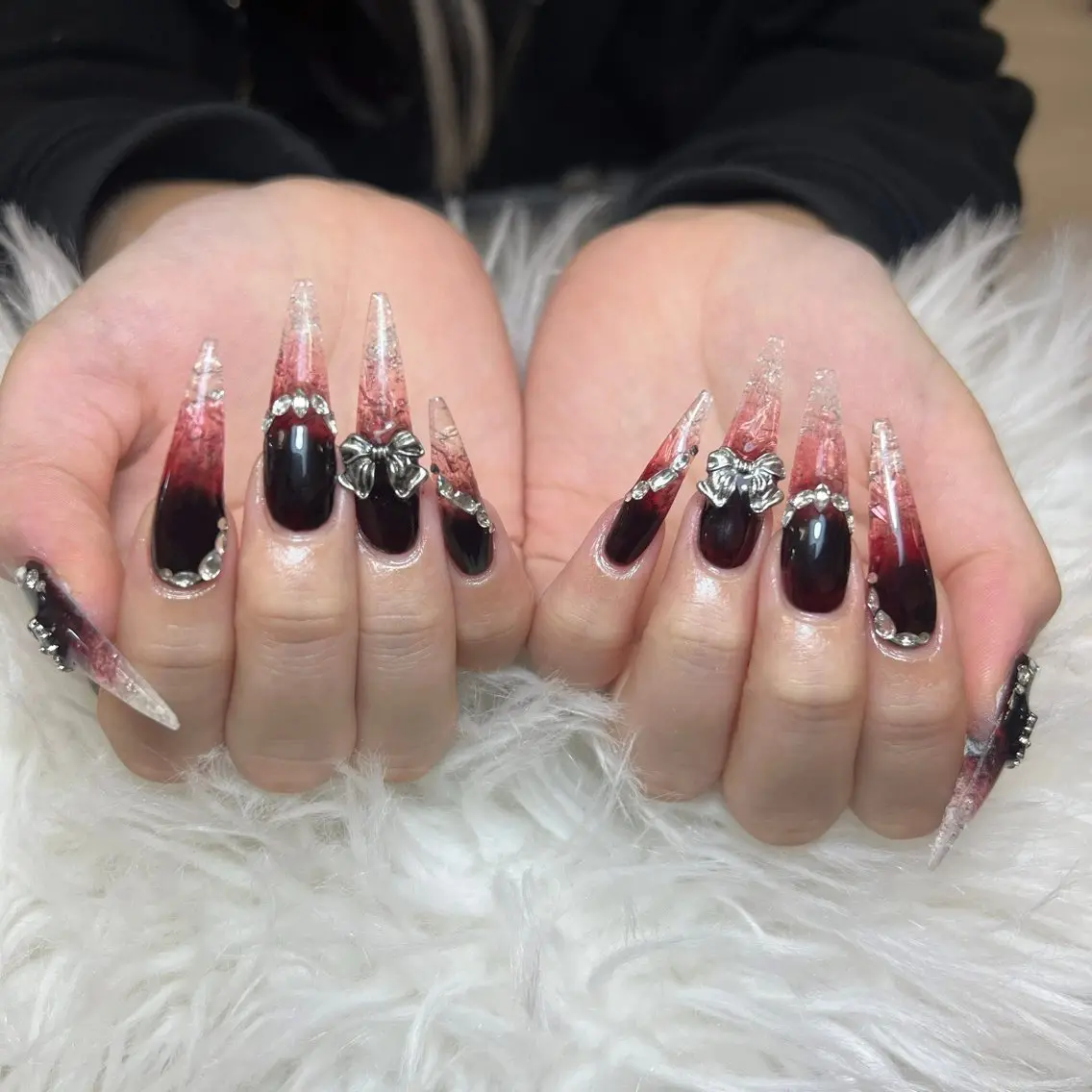 ネイル アートネイル オーロラネイル チークネイル 長さ出し フットネイル Happy Nailのネイルデザイン