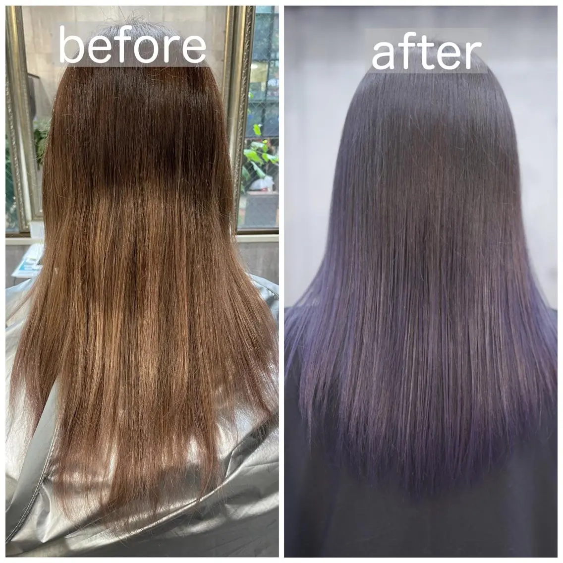 ロング カラー 髪質改善 ヘアカラー トリートメント Crystal 船橋のヘアスタイル