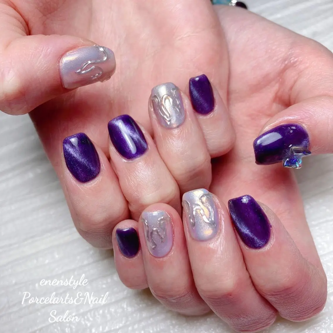 ミディアム ネイル 🐾enen style 🐾のネイルデザイン