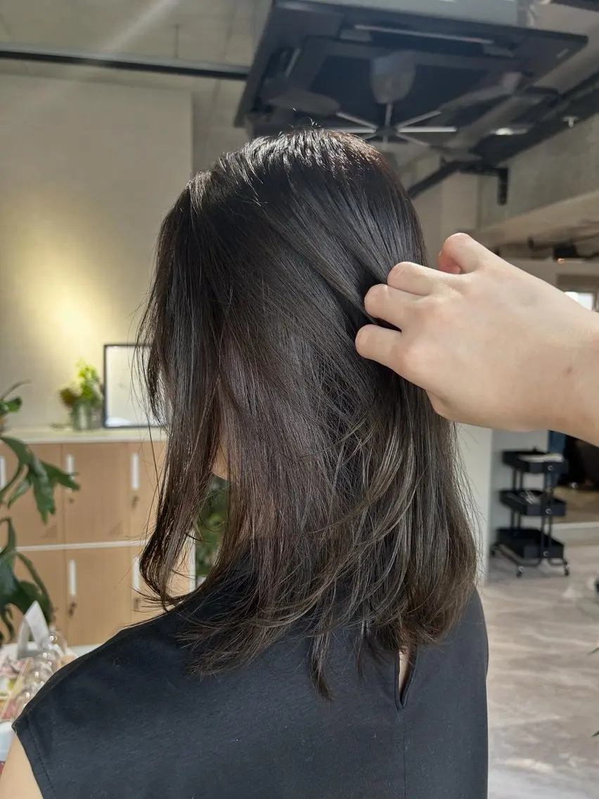 ミディアム カラー おおひら ののはのヘアスタイル