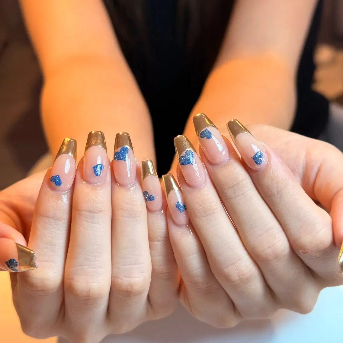 ネイル アートネイル チークネイル フレンチネイル グラデーション キラキラネイル ハンドネイル Risa_ Nailのネイルデザイン