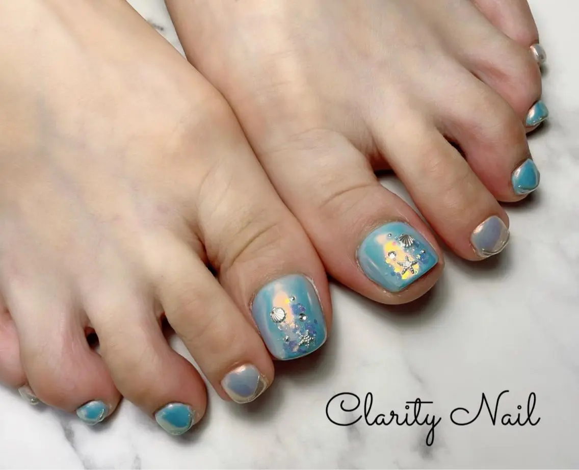 ネイル アートネイル フットネイル フットネイル Clarity Nailのネイルデザイン