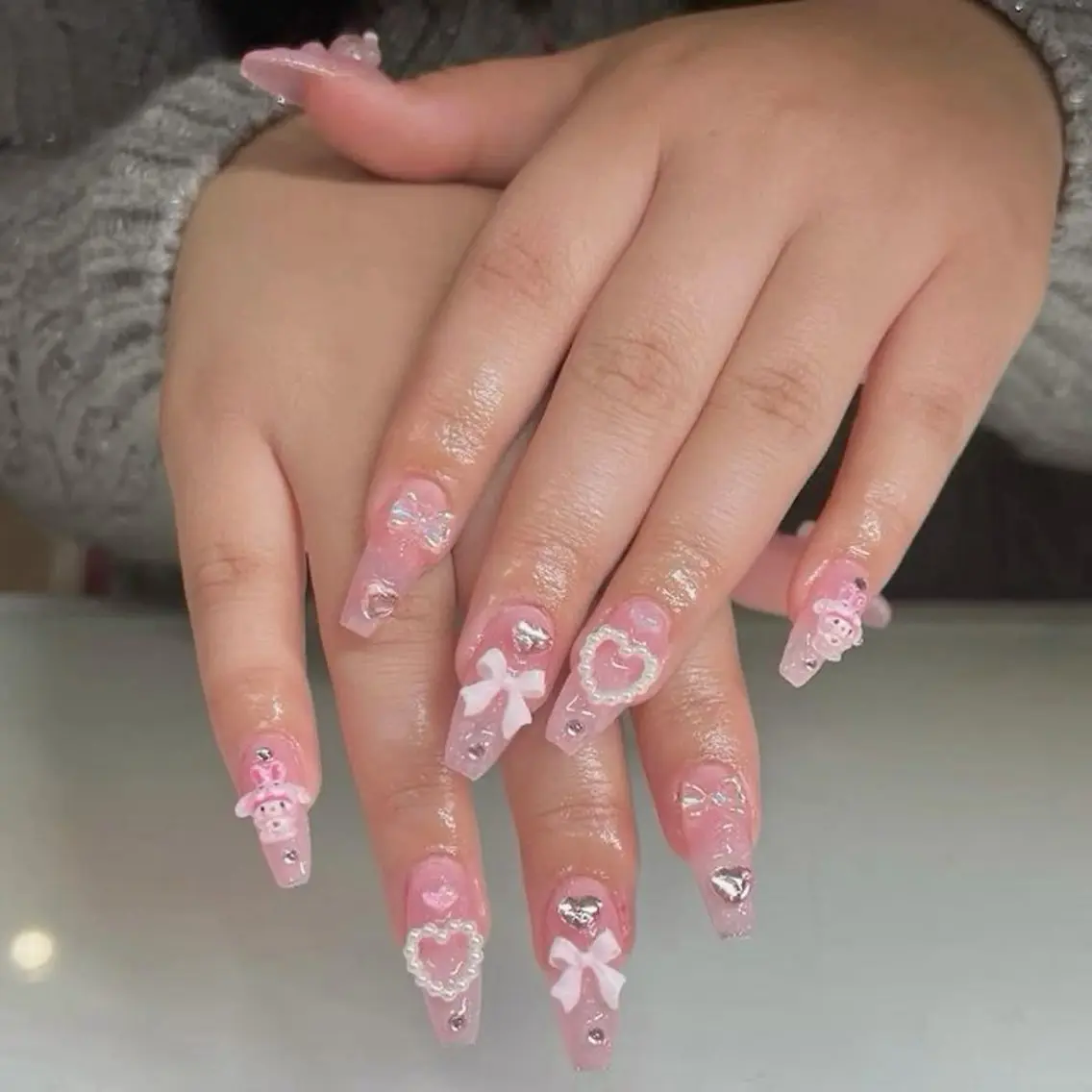 ネイル チークネイル フットネイル フレンチネイル グラデーション 韓国ネイル YUKI NAILのネイルデザイン