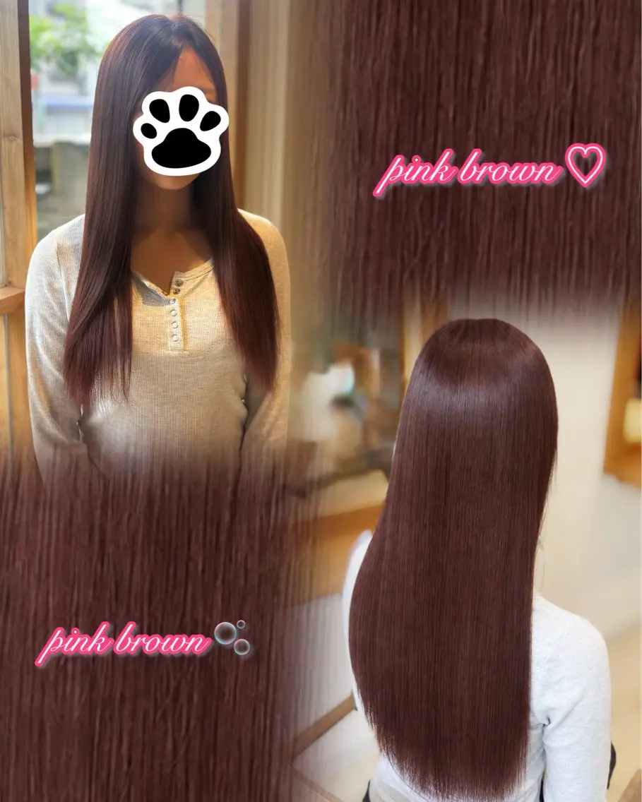 ロング カラー ブラウンカラー ピンクカラー ピンクブラウン ヘアカラー reo /DONNA高槻店のヘアスタイル