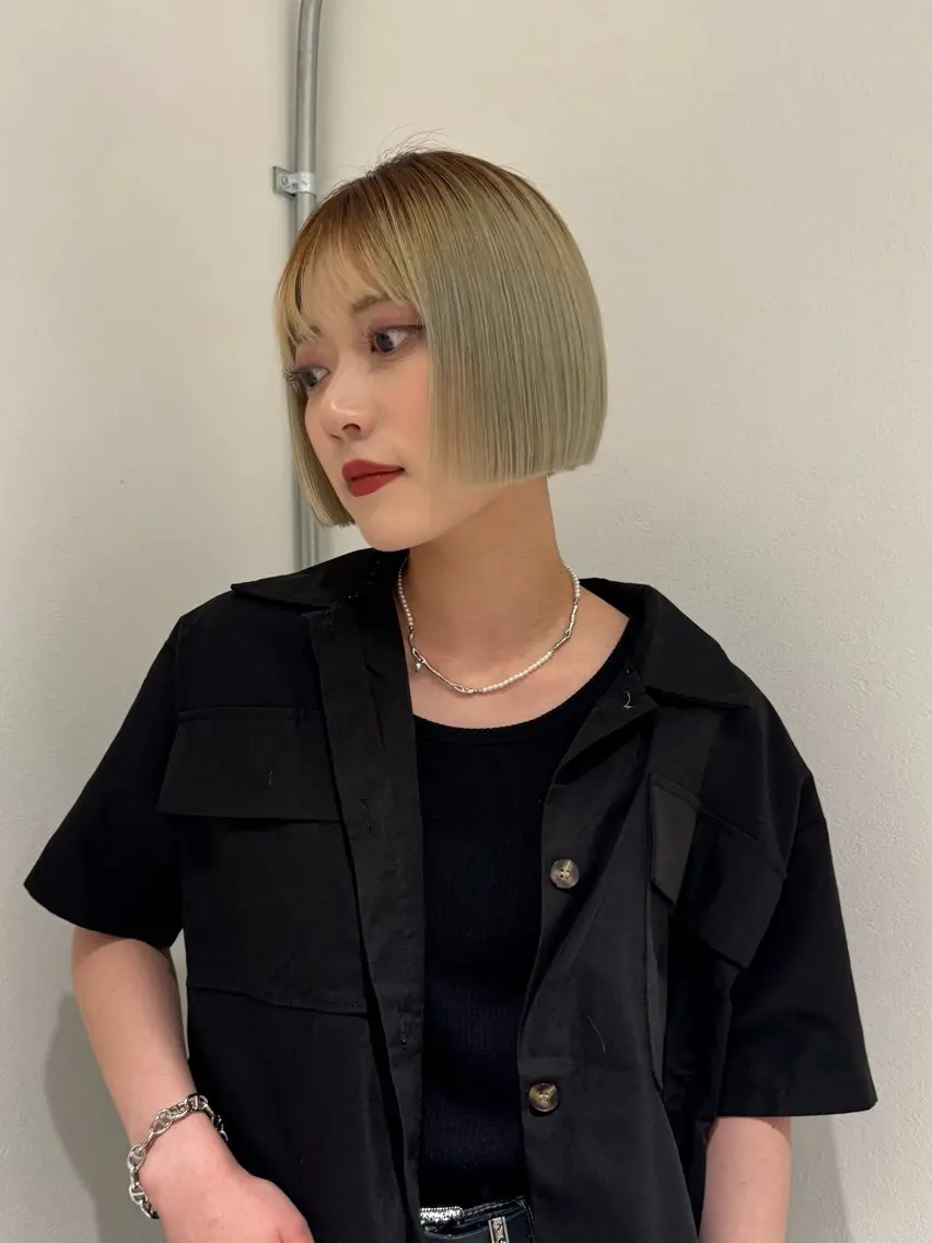 ミディアム 🪐hikari /切りっぱなしボブのヘアスタイル