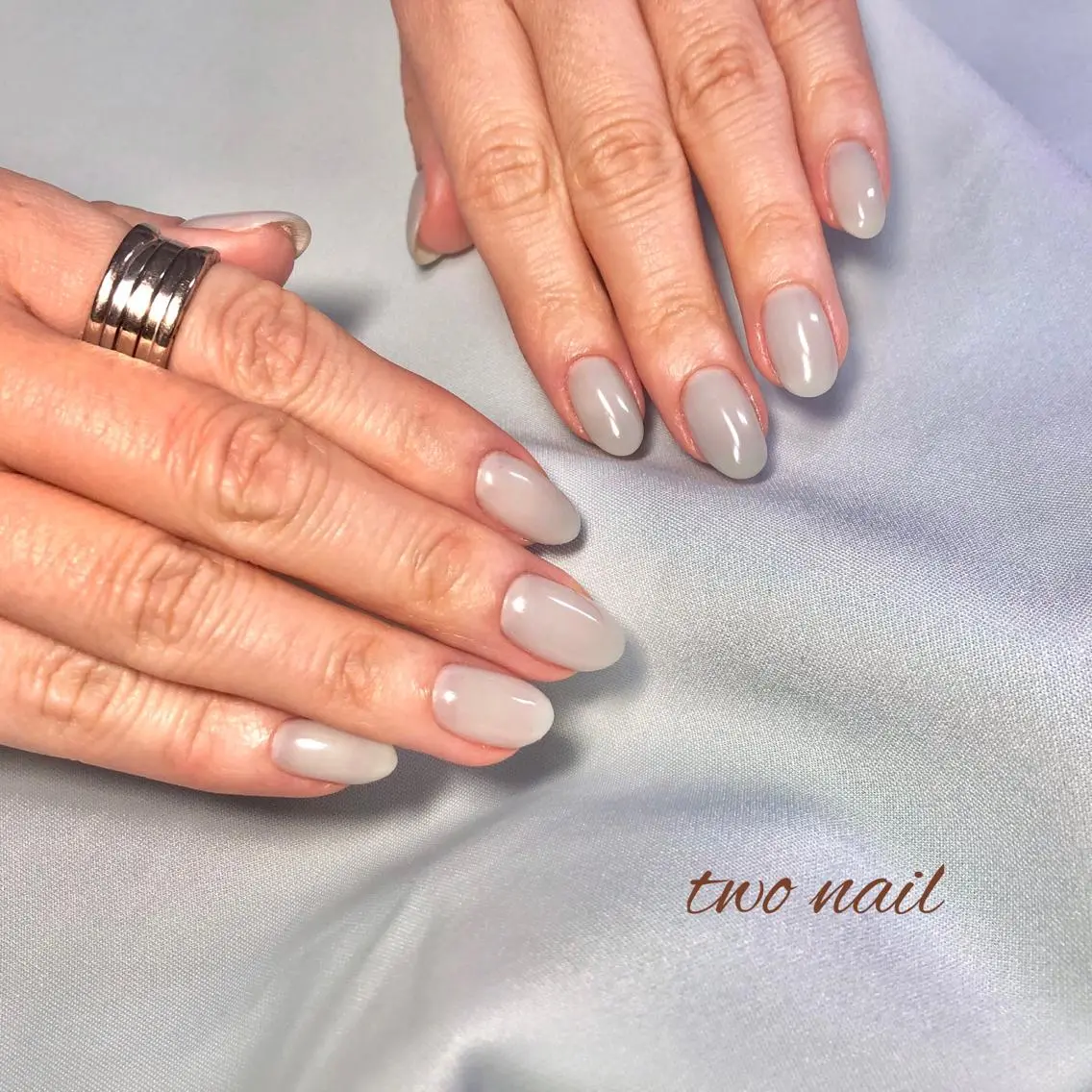 ネイル アートネイル フットネイル ハート ニュアンスネイル ホワイト ハンドネイル two nailのネイルデザイン