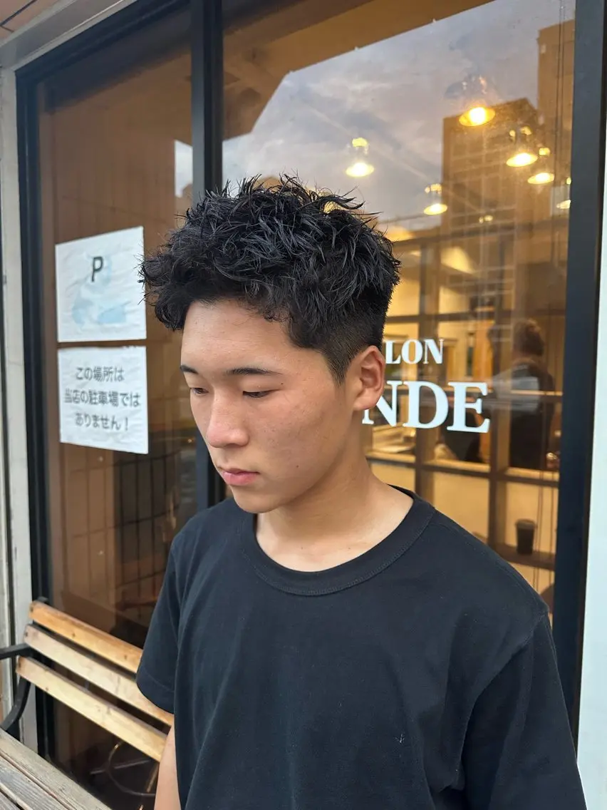 パーマ メンズ スパイキーショート カット パーマ ハヤシカズキ/カラー ✂/メンズパーマのヘアスタイル