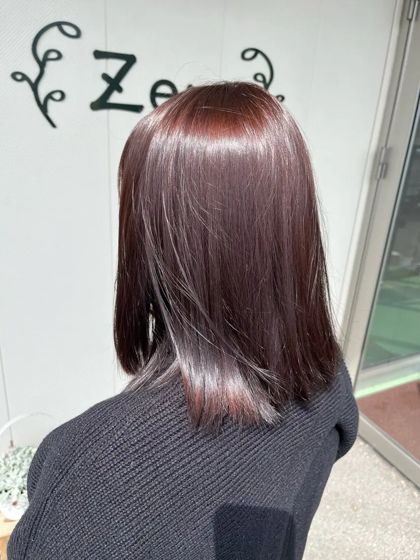 カラー ブリーチ ラベンダーカラー ブリーチなしカラー ピンクカラー ピンクラベンダー ヘアカラー 久留生 隼斗のヘアスタイル