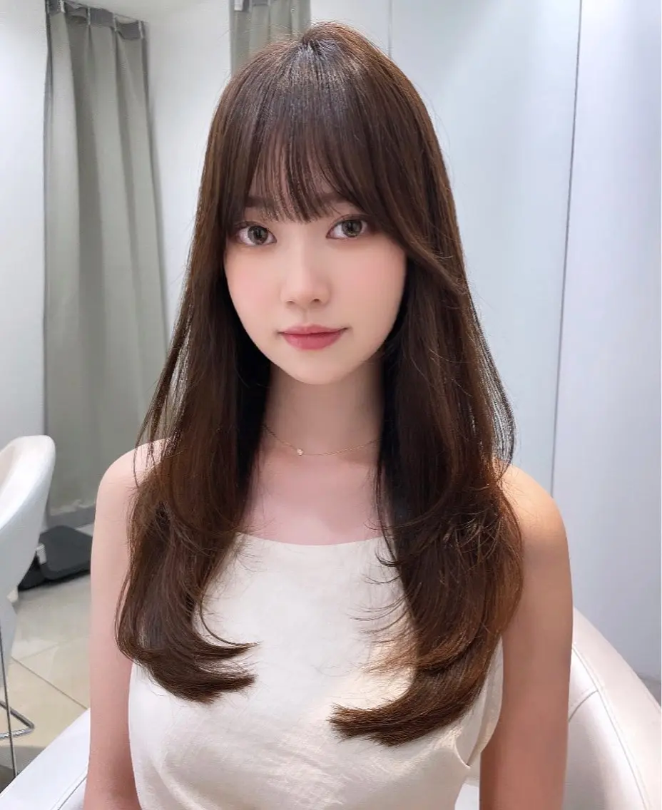ロング レイヤーカット City/louwe 韓国レイヤーカットのヘアスタイル