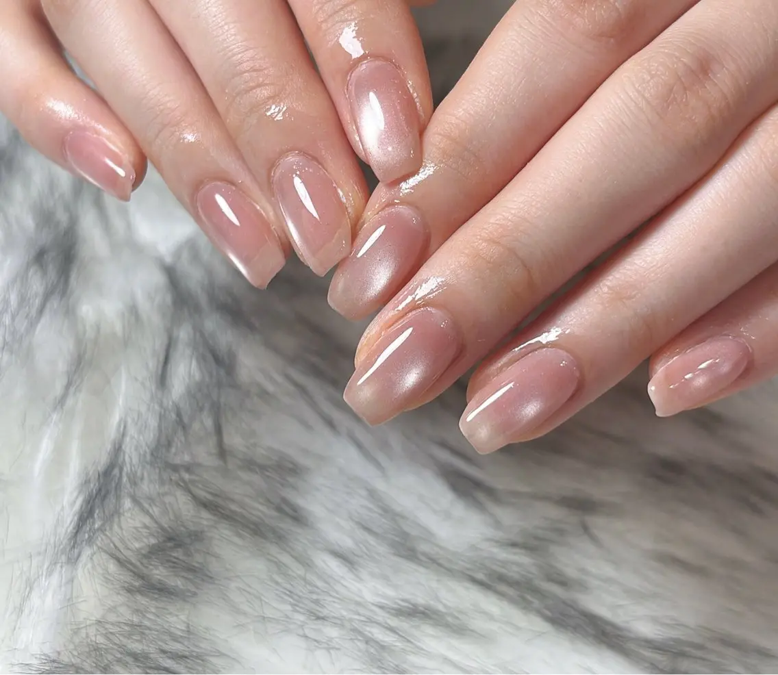 ネイル オーロラネイル フットネイル フレンチネイル ジェルネイル マグネットネイル ハンドネイル kiki nail &brow二子玉川のネイルデザイン
