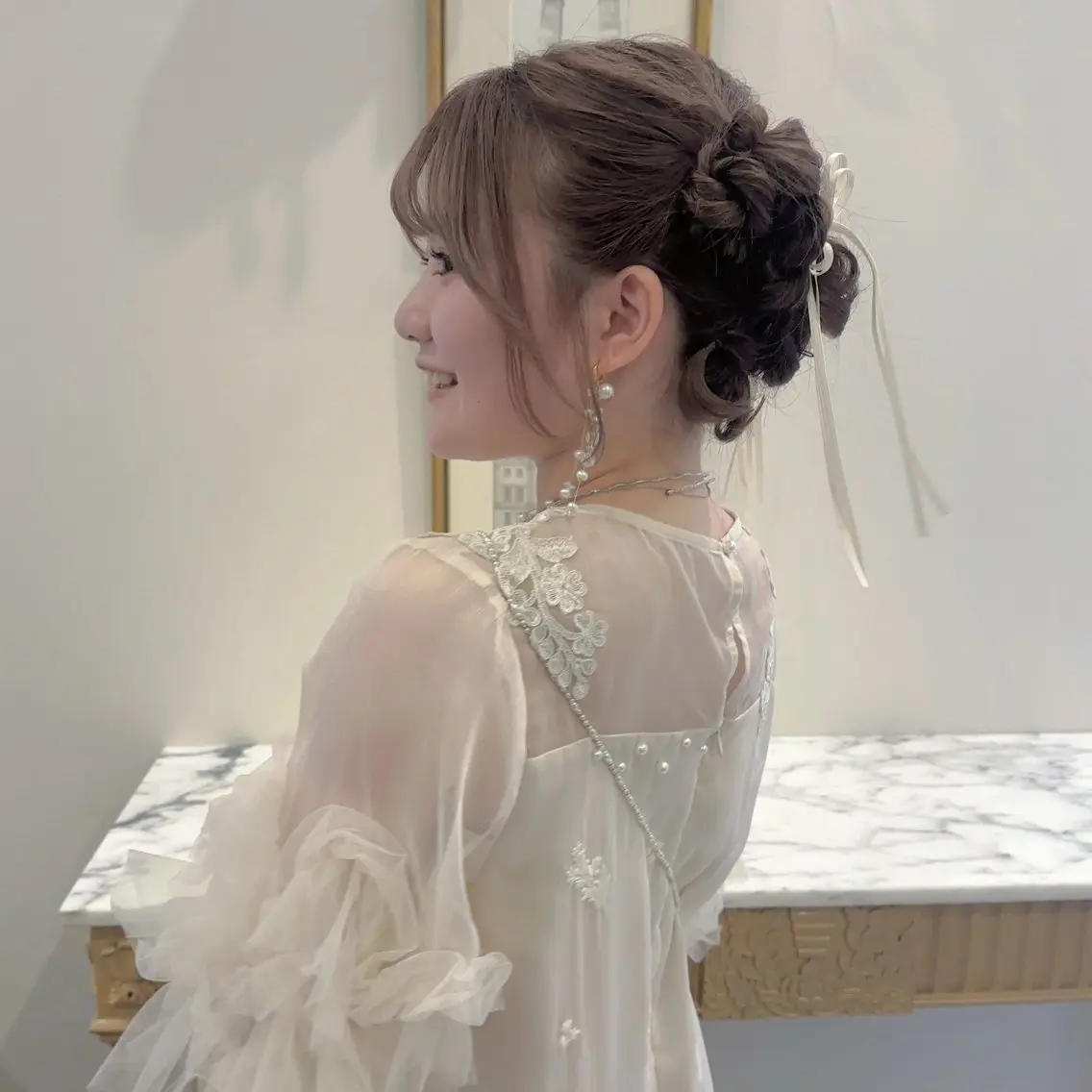 セミロング ヘアセット 柔らかbeige /chinari❤︎のヘアスタイル