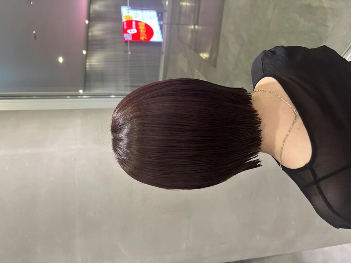 カラー ミディアム イルミナカラー ボブ カット ヘアカラー トリートメント 岐阜駅/レイヤー/パ ーマ/デザインカラーのヘアスタイル