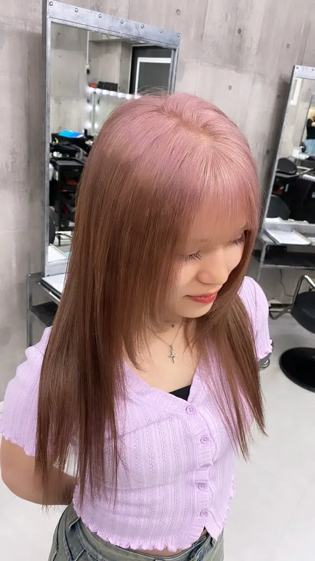 ロング カラー ヘアアレンジ 🌈【🎀ヘアデザイ ナー🎀】✨ノン✨のヘアスタイル