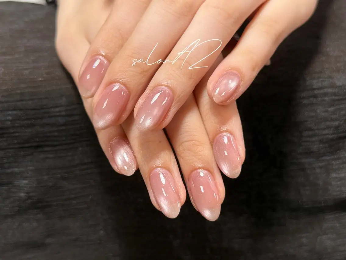 ネイル アートネイル 長さ出し フットネイル フレンチネイル ジェルネイル salon AZのネイルデザイン