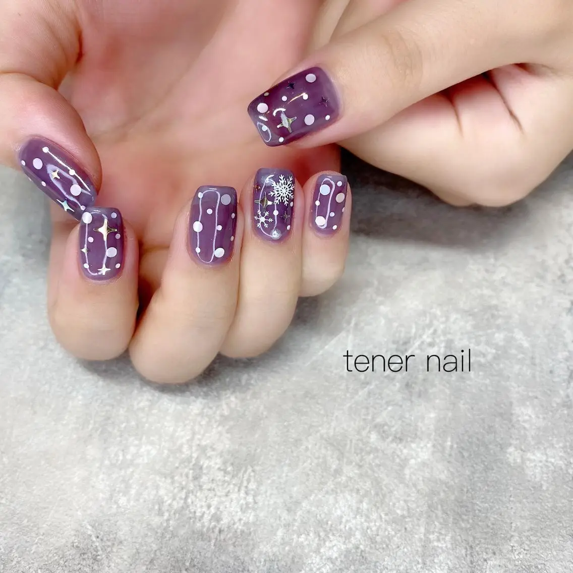 ネイル パープル テネルネイル tener nailのネイルデザイン