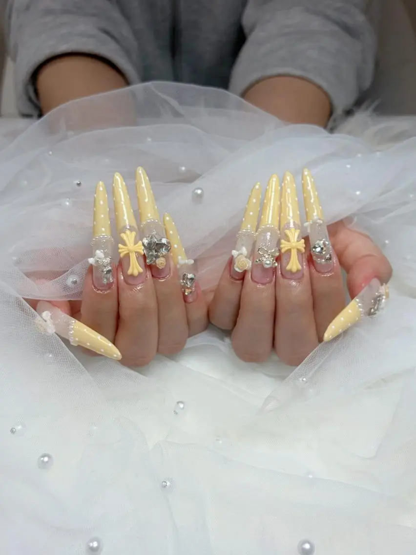 【EXTRA LONG-5XLサイズ チップ10本長さ出し】 やり放題 +パーツ無制限付け放題の写真