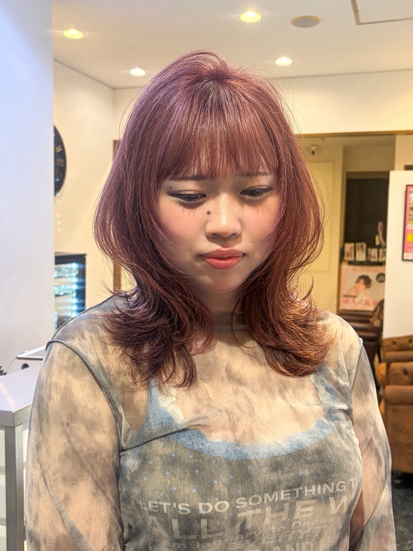 ミディアム カラー カット ヘアカラー トリートメント ボブ&寒色🎐ᩚ 短髪 COCOROのヘアスタイル