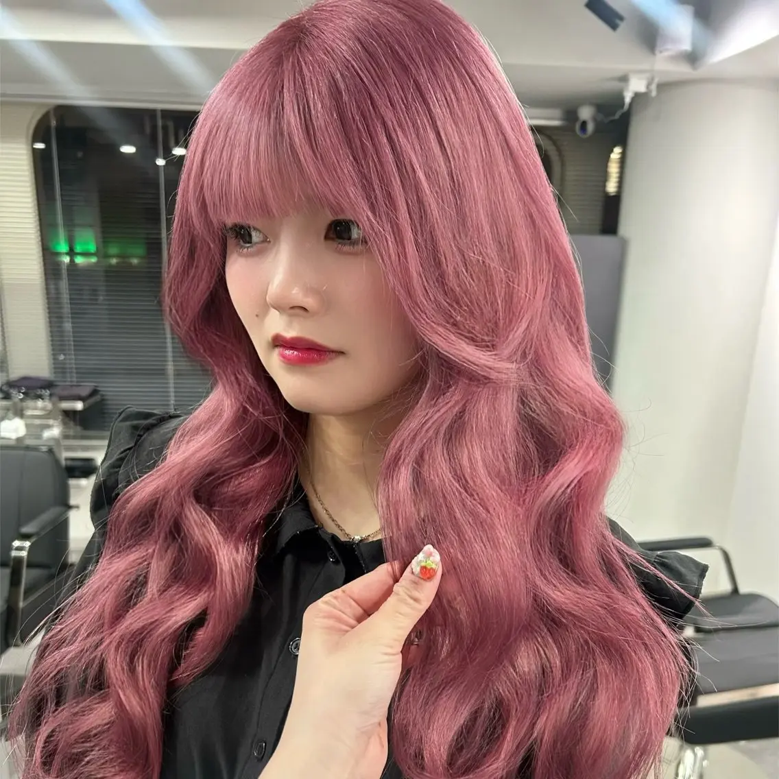 ロング 【ピンク/ラベンダー 】mao🐩💜のヘアスタイル
