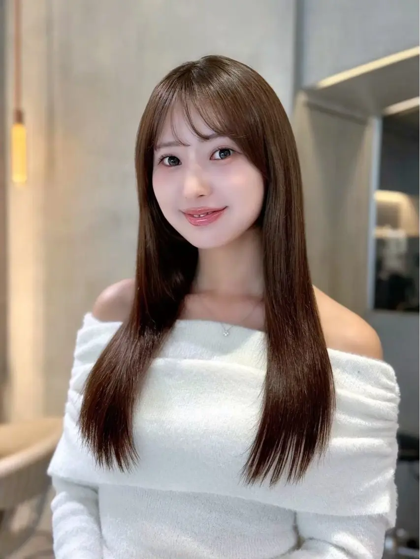 ロング Ruri縮毛矯正 酸性ストレートのヘアスタイル
