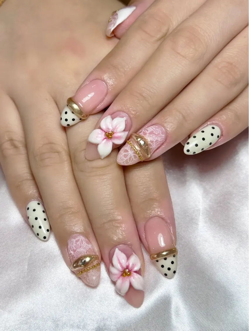 ネイル アートネイル 長さ出し Rin Nails Osakaのネイルデザイン