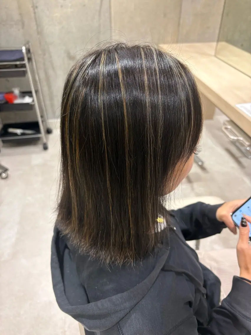 ミディアム ヘアカラー 🍀モデル募集中🍀 山田さくらのヘアスタイル
