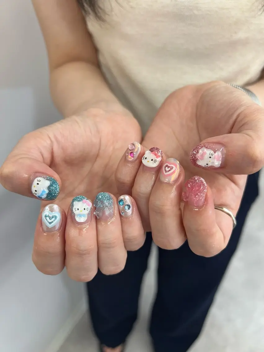 ネイル ジェルネイル 韓国ネイル マグネットネイル ニュアンスネイル パラジェル Bana_ Nailのネイルデザイン