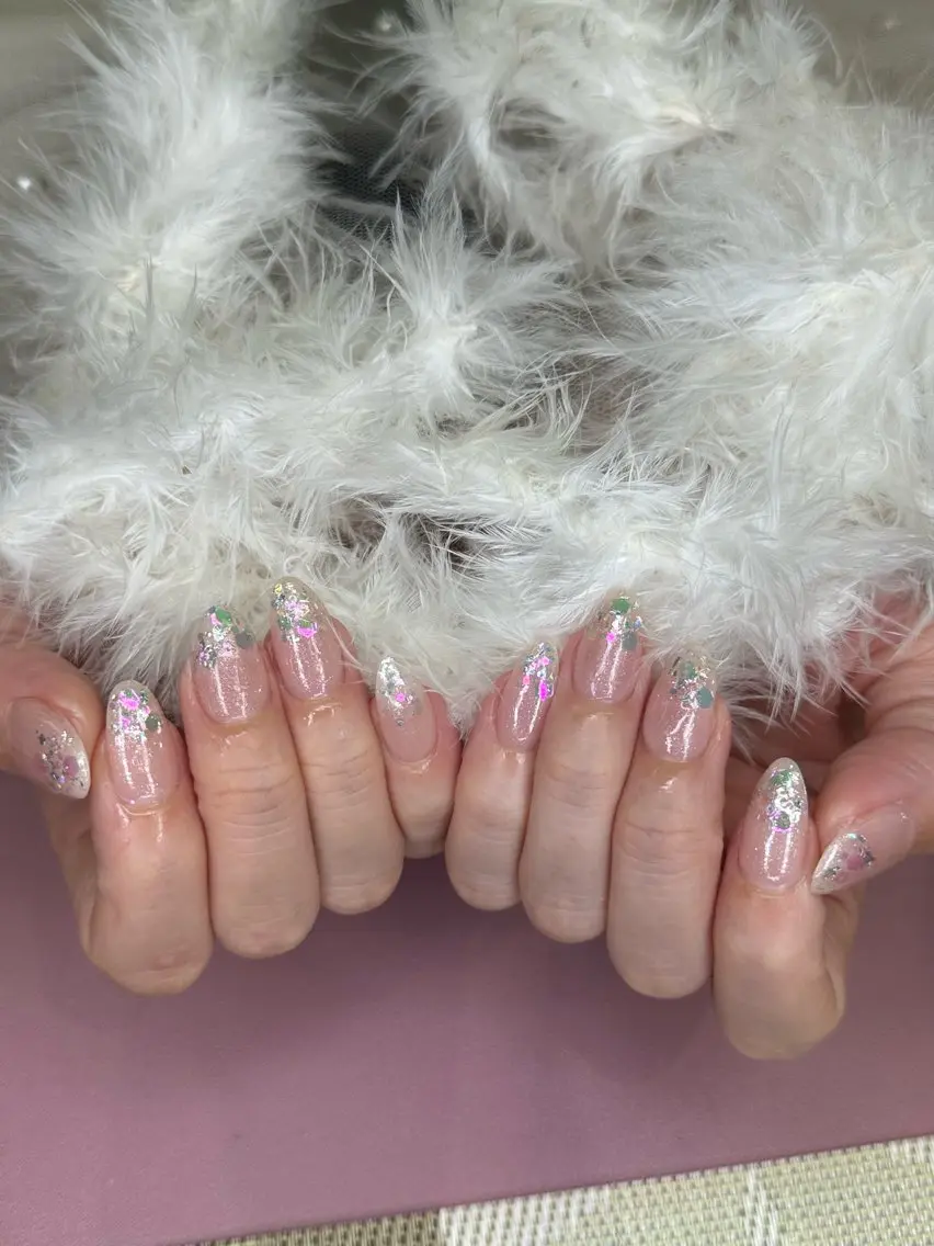 セミロング ハンドネイル Bibi nail Osakaのネイルデザイン