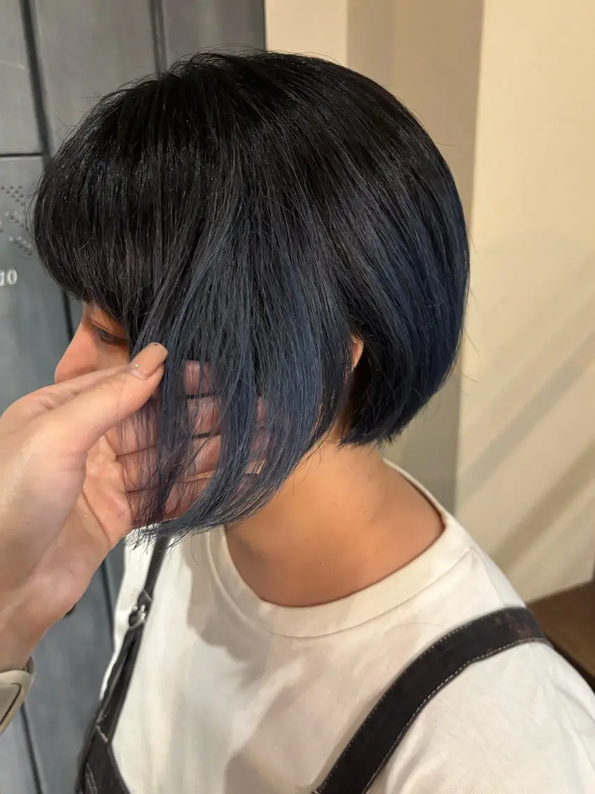 カラー ブルーカラー ARCHE 南堀江 モデルレッスンのヘアスタイル