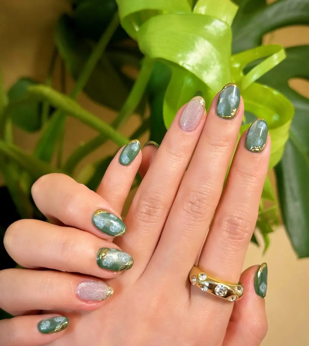ネイル グリーン Ocean Nailのネイルデザイン