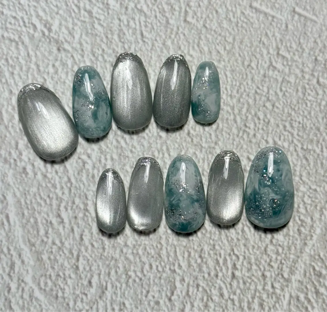 ネイル アートネイル チークネイル フラッシュネイル フラッシュマグ フレンチネイル Mai’s nailのネイルデザイン
