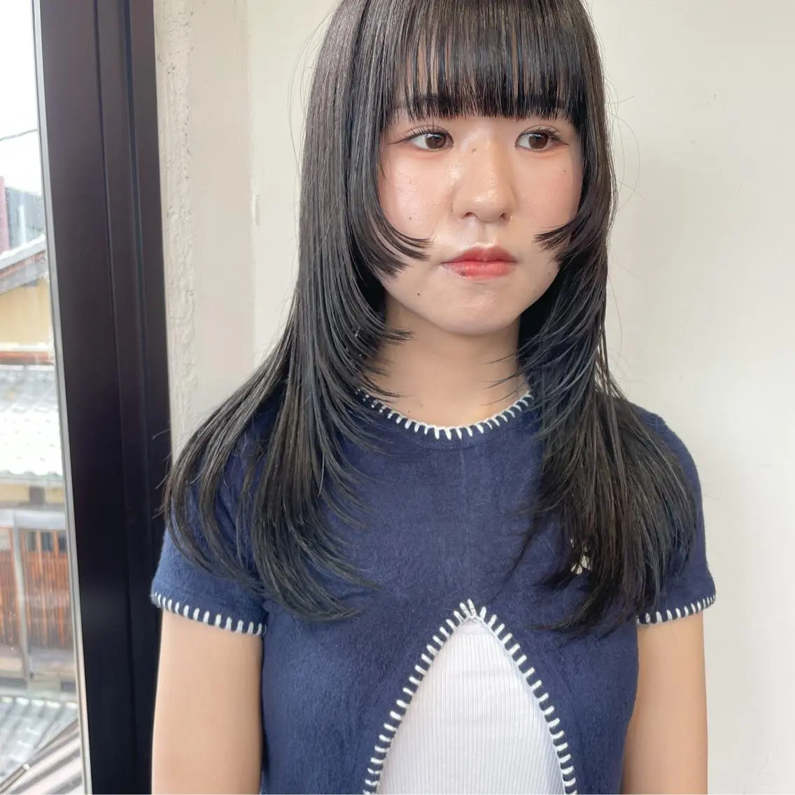 ロング カラー ロングレイヤー レイヤーカット ロング 似合わせヘア🤍 面田法子のヘアスタイル