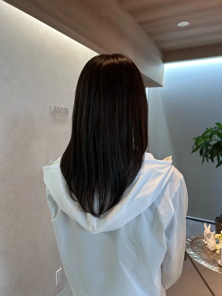 ロング カラー カット ヘアカラー トリートメント ヘッドスパ RINO LAMINのヘアスタイル