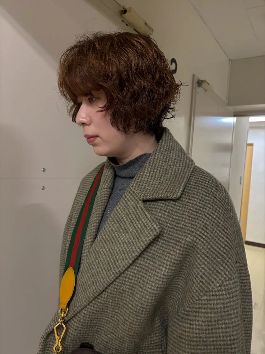 ショート パーマ くせ毛 似合わせカット ショートヘア ニュアンスパーマ 千葉パーマ/レイヤー kusa‪🌱‬のヘアスタイル