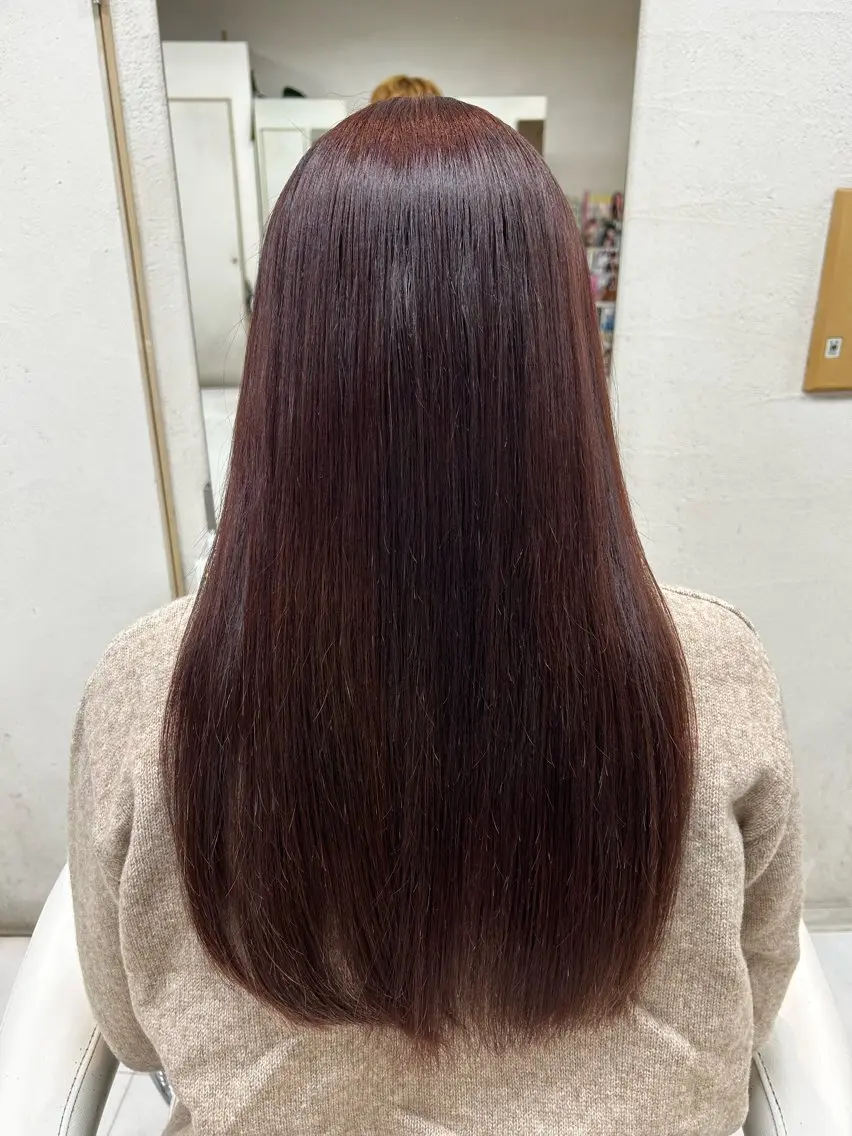 カラー ピンクカラー ピンクパープル ヘアカラー 藤田 聖矢のヘアスタイル