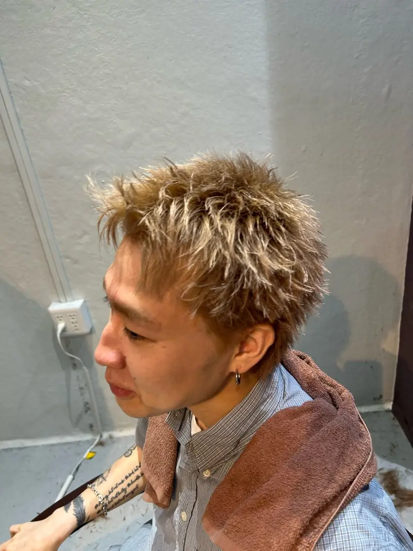 ショート カラー ハイトーンカラー ヘアカラー メンズ特化 ishiiのヘアスタイル