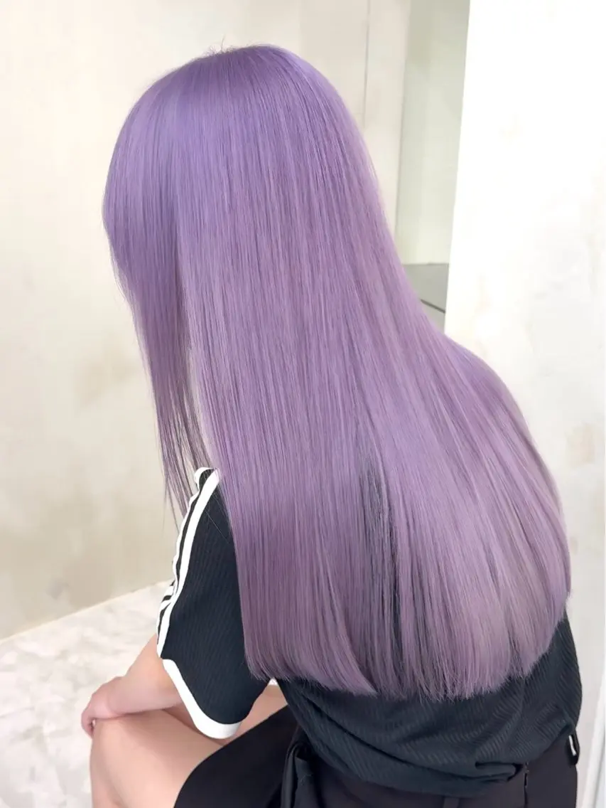 ロング カラー アッシュ ベージュカラー ブリーチ ケアブリーチ ダブルカラー ヘアカラー トリートメント 透明感カラー 💋🩷りなのヘアスタイル