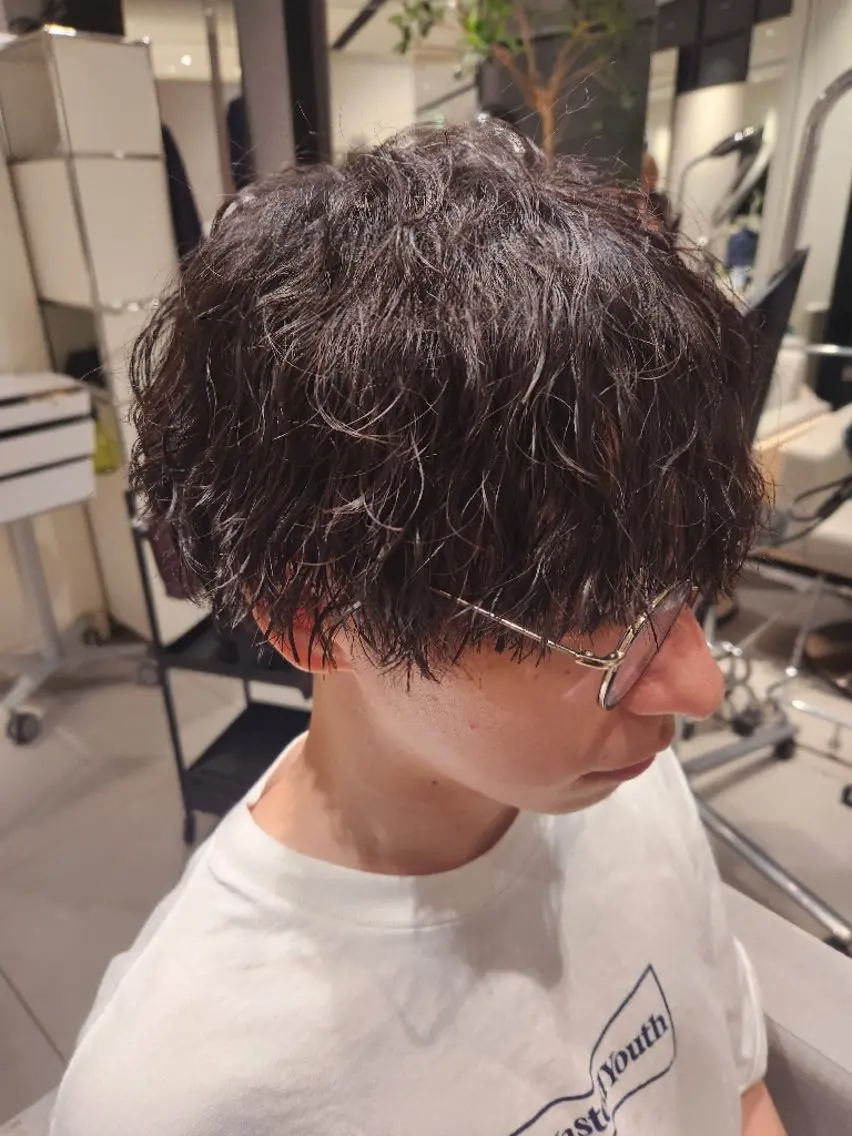 💜限定💜メンズパーマ💜髪に優しいトリートメント付き💜扱いやすく仕上げます💜の写真